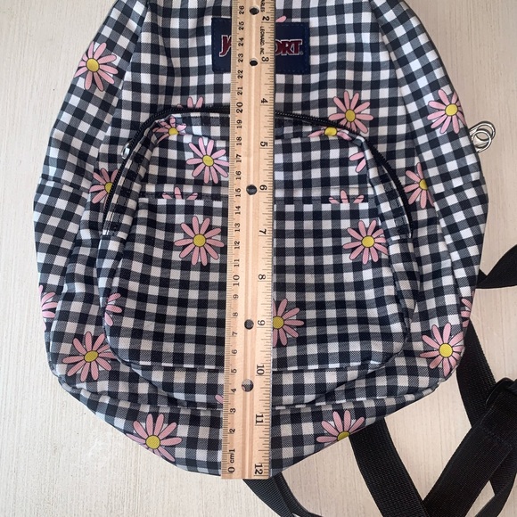 Small checkerboard floral Jansport backpack - Picture 4 of 6